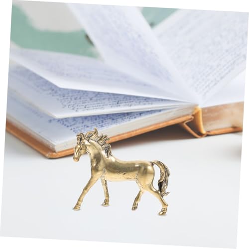 Statue de cheval en laiton massif : décoration de bureau chic 3 pièces