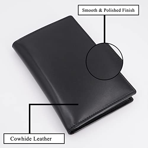 Ag Wallets Genuine Leather Mens Long Id 19 Credit Card Security Wallet (Rfid_Blacknapaleather) #TOP3