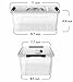 WYT Clear Storage Latch Bins, 6-Pack Storage Organizer Box with Handle and Lids, 5-Litre