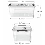 WYT Clear Storage Latch Bins, 6-Pack Storage Organizer Box with Handle and Lids, 5-Litre - Image 2