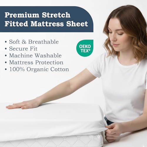 Drap-Housse Lit Bébé 100% Coton Bio Lilly Belly Ultra-Doux