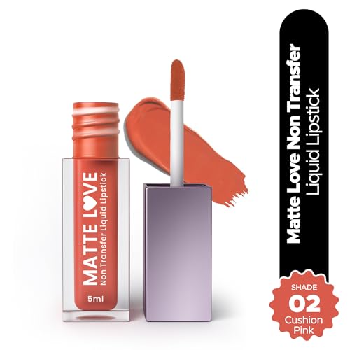 Image of Hilary Rhoda Matte Love Non Transfer Liquid Lipstick | Lightweight & Matte Finish | Waterproof Lipstick for Women | Long Lasting & Non-Drying Lipstick | 5ml (Cushion Pink - Shade 02)