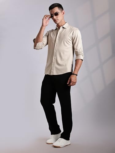 Image of Thomas Scott Men's | Tencel Fabric | Solid | 4 Way Stretchable | Lightweight | Moisture Absorb | Wrinkle Free | Shirt