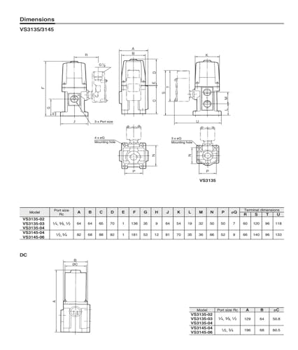 Électrovanne à commande directe VS3135 distribution d'air stable pour automates industriels