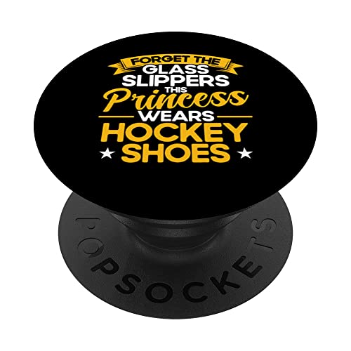 Field Hockey This Princess Wears Hockey Shoes PopSockets Swappable PopGrip, Black
