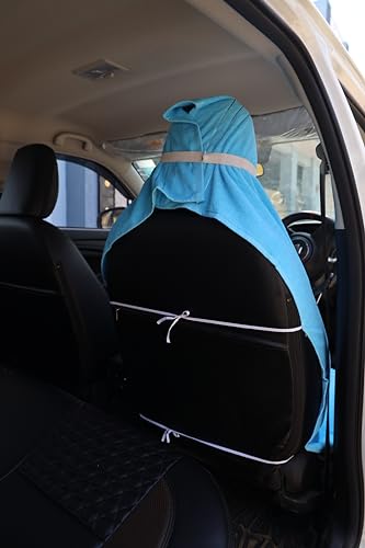 Image of ROMAN HOME 100% Superfine Cotton Solid Large Luxury Office Chair Towel with Tie Knot 450 GSM - (Pack of 1) Original Product AS PER Picture Shown (1, car Sky Blue, Medium)