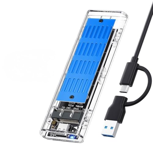 Case Externo SSD M.2 NVMe Sata USB 3.1 Tipo-C Velocidade 10Gbps | Compatível Windows, Mac e Linux | Adaptador Gabinete Externo Tamanho 2230/2242/2260/2280 Portátil Premium
