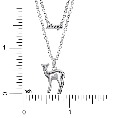 Harry-Potter-Always-and-Doe-Patronus-Two-Necklace-Set-Silver-Plated-18