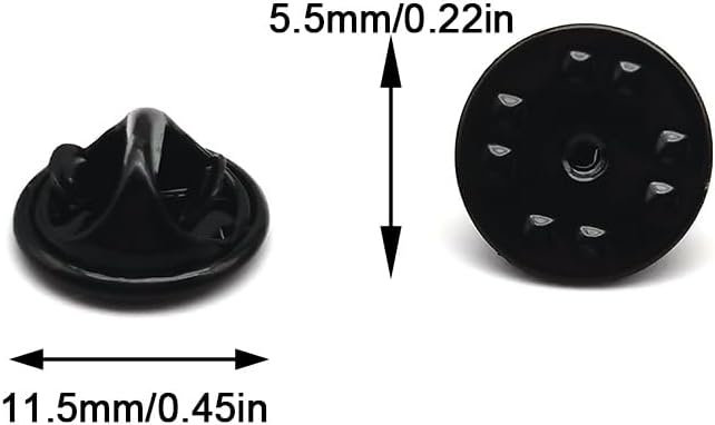 50pcs Metal Pin Backs Lapel Pin Backs Locking Clasp Butterfly Clutch Tie Tacks Pin Back for Brooch Tie Hat Badge Insignia Replacement (Black), XZYLPB0