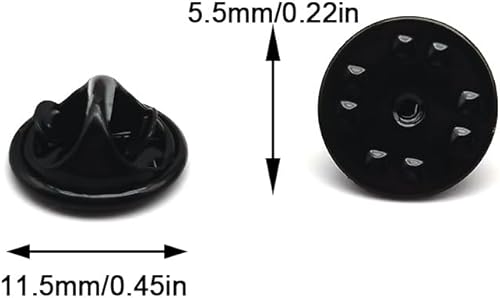 Miniatura 3 de XZYLPB0 - 50 piezas de metal para solapa, cierre de bloqueo, cierre de mariposa, embrague, alfiler trasero para broche, corbata, sombrero, insignia