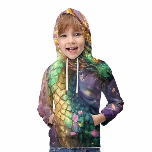 Sweat à capuche dragon 3D : le cadeau idéal pour enfants de 8 à 10 ans