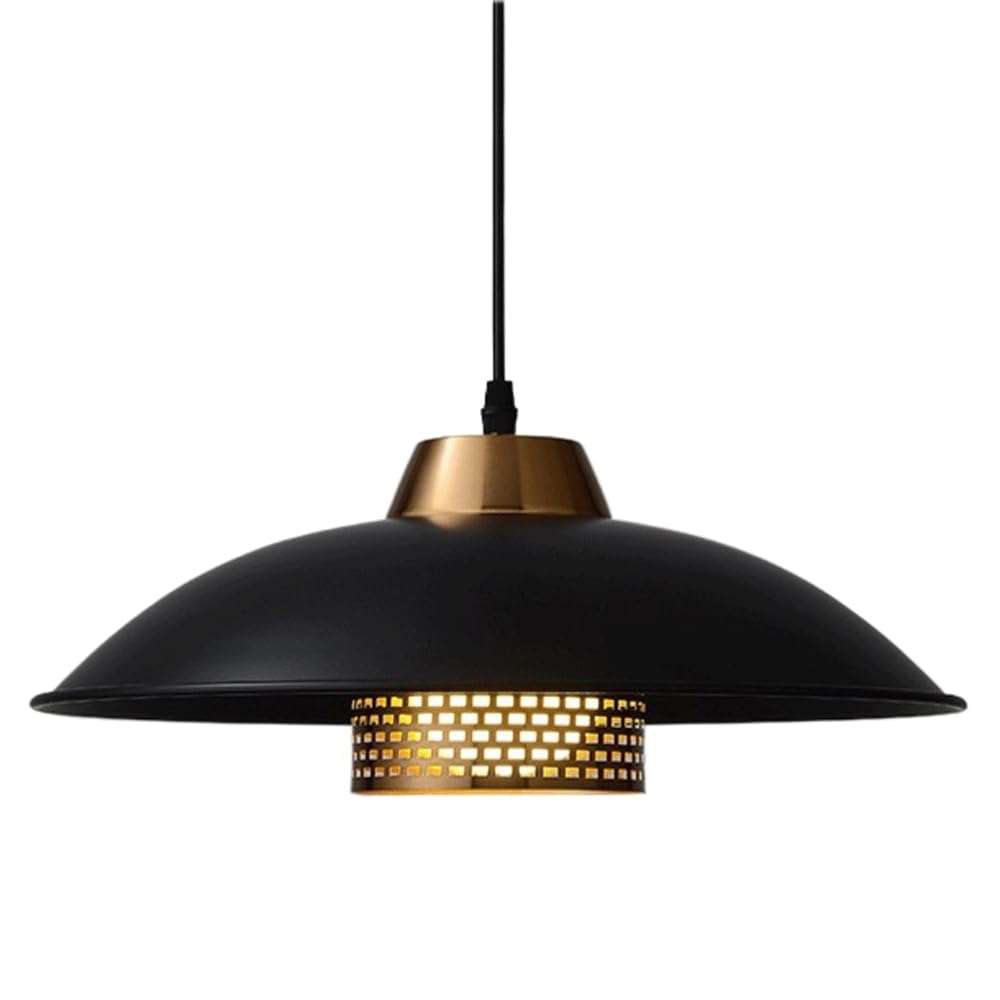 Luminaires de plafond noirs E27 avec abat-jour industriel en fer