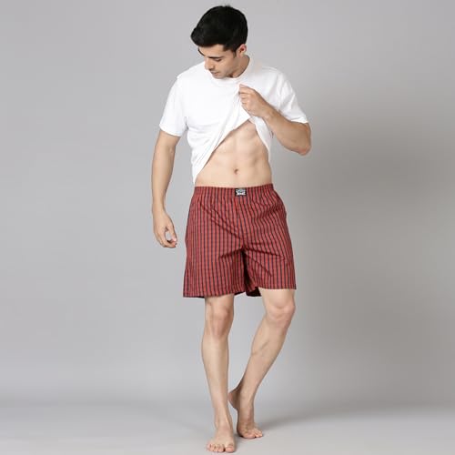 Image of Levi's 024 Boxer Shorts for Men | 100% Poplin Cotton | Checked Men's Boxers | Durable & Breathable | Smooth Hand-Feel | Inner Elastic Waistband | Functional Fly | Relaxed Leg Opening | Pack of 1