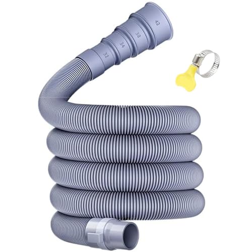 Wohnwagen Abwasserschlauch, Zusammenklappbarer Abflusschlauch mit verstellbarem Adapter, Wohnmobil-Abwasserschlauch-Set für Anhänger, auslaufsicher, platzsparendes Design (5m)