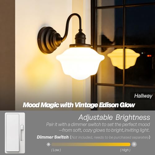 Image of Vintage Wall Sconce Black Milk Glass Bathroom Vanity Light