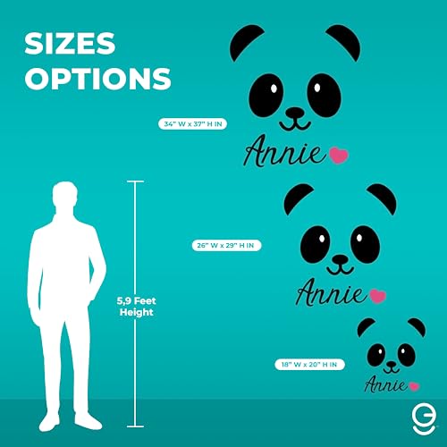 Vinilo decorativo de pared personalizado Panda para niños miniatura 4