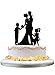 zhongfei Wedding Anniversary Cake Topper Couple with 2 Kids (Girl and Boy)