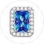 12.December(Dark Blue Topaz)-Emerald Cut