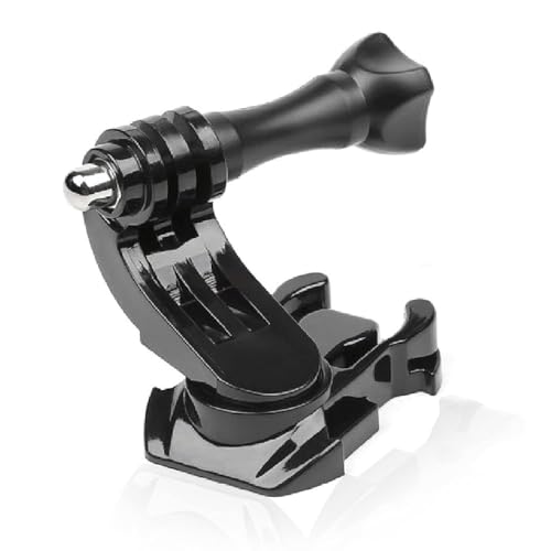 Image of 360 Rotating J Hook Mount for Action Cameras - Adjustable Angle Quick Release Buckle Mount with Thumb Screw for Helmet & Chest Mount for All Action Cameras