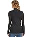 Anbenser Women's Turtleneck Top Long Sleeve Slim Fit Shirts Mesh Sheer See Through Casual Blouse (Black,Large)