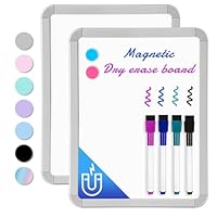 VUSIGN Small White Board Dry Erase, Magnetic Dry Erase Board, Mini Whiteboard with Markers for Kids, Students, Fridge, Wall, Locker