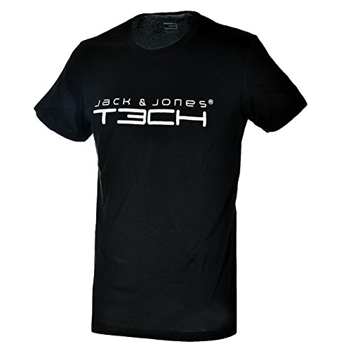 Image of Jack and Jones Tech Men's Foam T-Shirt - Black, Large