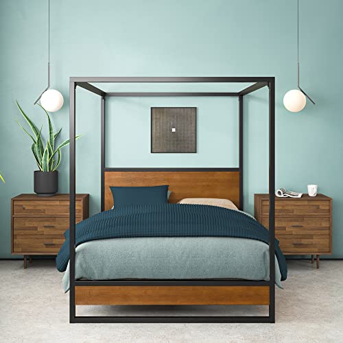 Buy ZINUS Suzanne Bamboo and Metal Canopy Platform Bed Frame / No Box