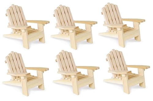 Chaise de plage Adirondack bois miniature 12,7 cm pour meubler vos maisons de poupées