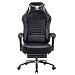 Produktbild FANTASYLAB Gaming Stuhl Bürostuhl Computer Spielstuhl mit Fußstütze bis 182kg Belastbar- Verstellbares Massage Lendenkissen Ergonomische Schreibtischstuhl Einstellbarer Neigungswinkel,Schwarz