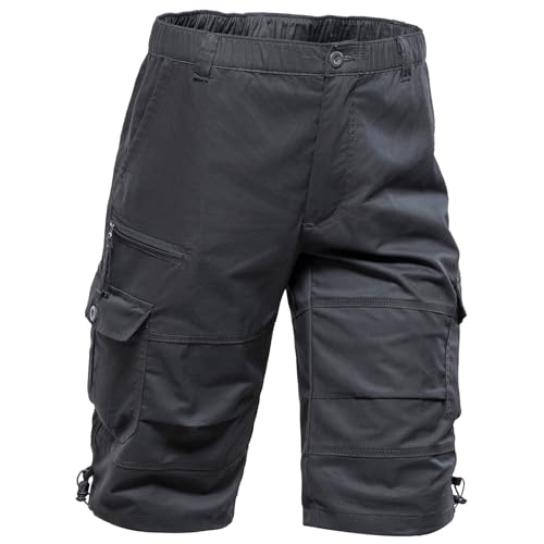 Image of Men's Cargo Shorts Relaxed Fit Mens Below the knee Cotton Hiking Shorts