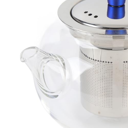 Théière en verre résistante à la chaleur de 252 ml avec panier infuseur - 7