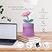 Desk Mini Humidifier,Personal Small Humidifier Diffuser 260ml Portable,Cute,Flower,Quiet,Cool Mist, Auto Off,Colorful Light,Top Fill Air Humidifier for Plants Bedroom Baby Room Office Travel Home