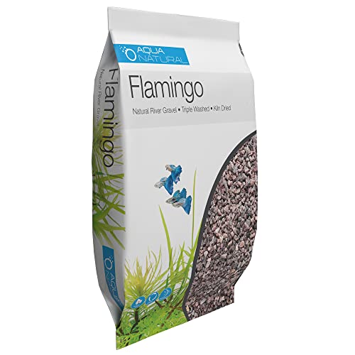 aqua natural flamingo 10lb gravel substrate for aquascaping aquariums vivariums and terrariums 4-6mm rose pink