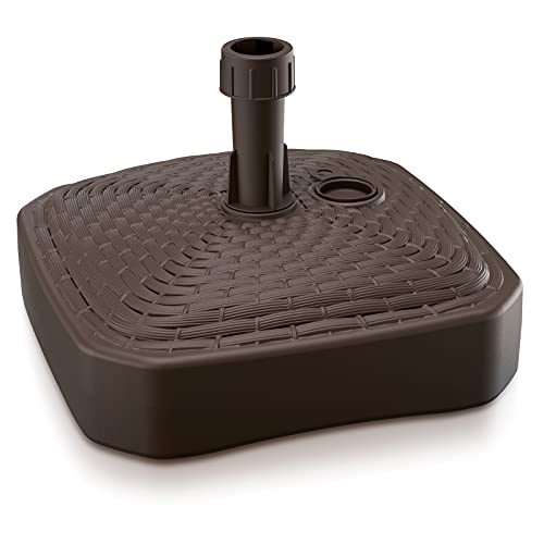 Deuba® Sonnenschirmständer Poly Rattan Eckig bis Ø 26 mm Mast Befüllbar Sonnenschirm Schirmständer Ständer Gartenschirm Balkon Terrasse Garten Braun Deuba® Sonnenschirmständer Poly Rattan Eckig bis Ø 26 mm Mast Befüllbar Sonnenschirm Schirmständer Ständer Gartenschirm Balkon Terrasse Garten Braun