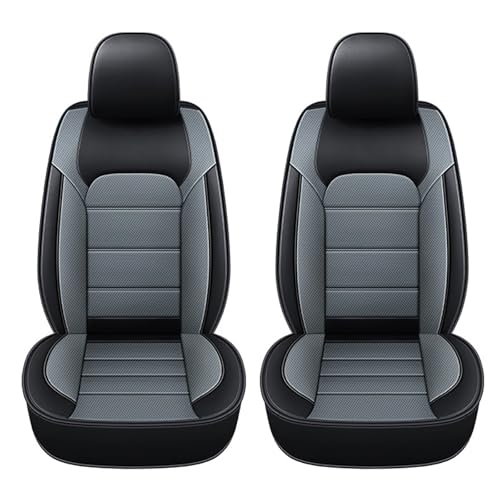 ホンダ N-BOX JF3 JF4 カスタム Custom Nボックスに適用車用シートカバー 5席セット 高級レザータイプ 防水防汚 滑り止め加工 簡単取り付け 通年使用 快適クッション 収納便利 汎用設計 夏冬兼用(灰黒,2個A)