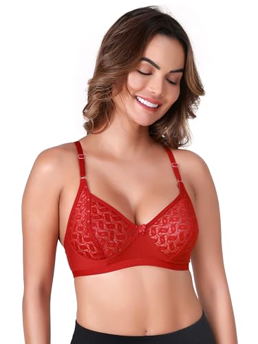Image of SKDREAMS Naina Net Seamed Non Padded Full Coverage Non-Wired Women Full Coverage Bra