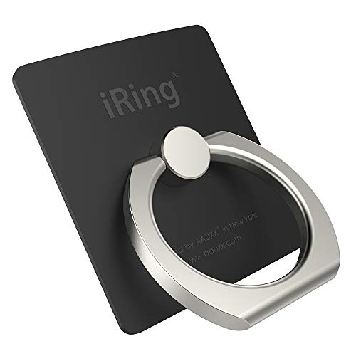 iRing Original Made in Korea Phone Ring Holder Cell Phone Grip Stand Compatible with iPhone Galaxy and Other Smartphones.(Matt Black)