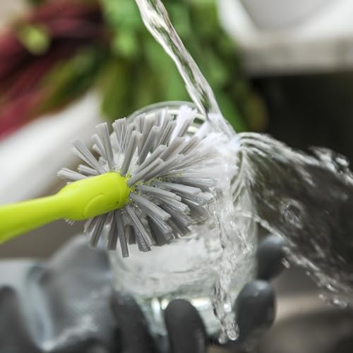 Image of Full Circle Clean Reach - Replaceable Head Refill for Bottle Brush for Deep Cleaning Water Bottles, Baby Bottles, Flasks, Tumblers, Vases, and Kitchen Sink, Green