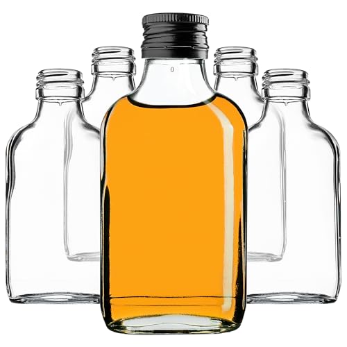 KADAX 100er Set Flachmann 100ml, kleine Glasflaschen mit Schraubverschluss, Fläschchen, leere Flaschen zum Befüllen, mini Likörflaschen… – Ansicht 1