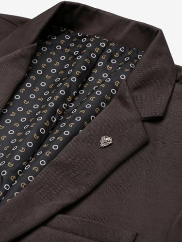 Image of SHOWOFFFF Men Solid Single Breasted Casual Blazer | Notched Lapel Full Sleeves Cotton Blazer for Mens | Slim Fit Regular Length Blazer for Men's