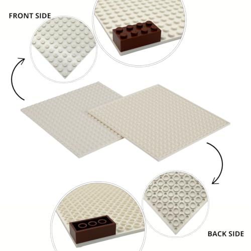 Image of Classic Baseplate - Building Kit for Toddlers & Kids - 20 x 20 Studs - 6.3 x 6.3 inches - Pack of 4 Baseplates - Compatible with Major Brands