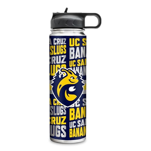Rico Industries NCAA UC Santa Cruz Banana Slugs Standard 22oz Stainless Steel Tumbler with Lid - Great For Coffee, Tea, Water or Cocktails