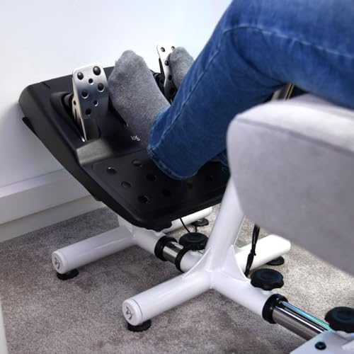 Image of Arozzi Velocita Universal Racing Simulator Cockpit Compatible with Most Racing Sim Gear and Gaming Chairs Collapsible Telescopic and Portable - White