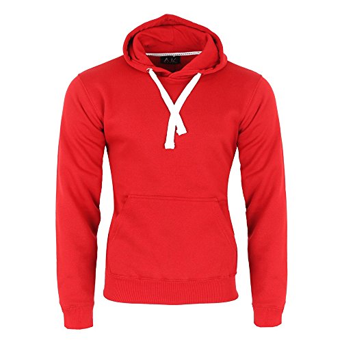 Parsa Fashions - Sudadera clásica con Capucha para Hombre Rojo Rosso XX-Large