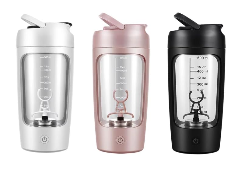 Genérico Botella agitadora de proteínas de suero portátil eléctrica USB, taza agitadora completamente automática, recargable, para gimnasio, mezcla de cócteles sin BA