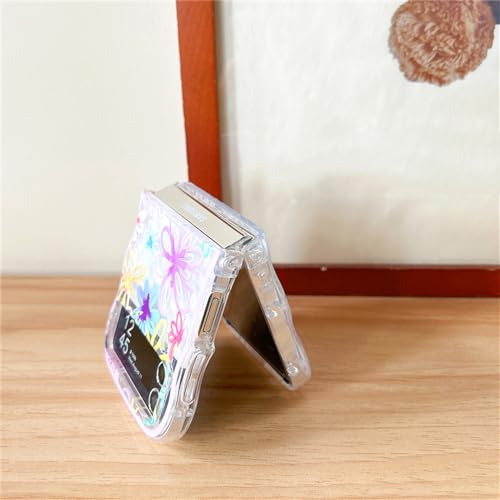 Étui pour Samsung Z Flip 5 idée cadeau idéal avec sa lanière de fleur et chaîne de poignet - 2