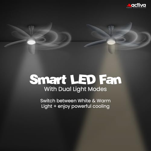 Image of ACTIVA BLDC Ceiling Fan 1200mm Aero Five With Remote Control | 5 Blade ABS Body | BEE 5 Star Rated 28W Energy Saving | High Speed Air Delivery, Reversible Mode, Timer | 5 Year Warranty | Pearl Grey
