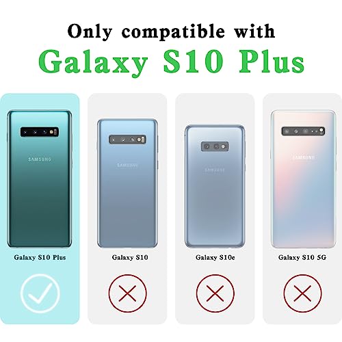 Image of for S10 Plus Case, Galaxy S10 Plus Case for Women Gradual Change Glitter Crystal Soft TPU Butterfly Floral Heart Clear Protective Cover with Strap for Samsung Galaxy S10 Plus 2019 (Rose Gold)