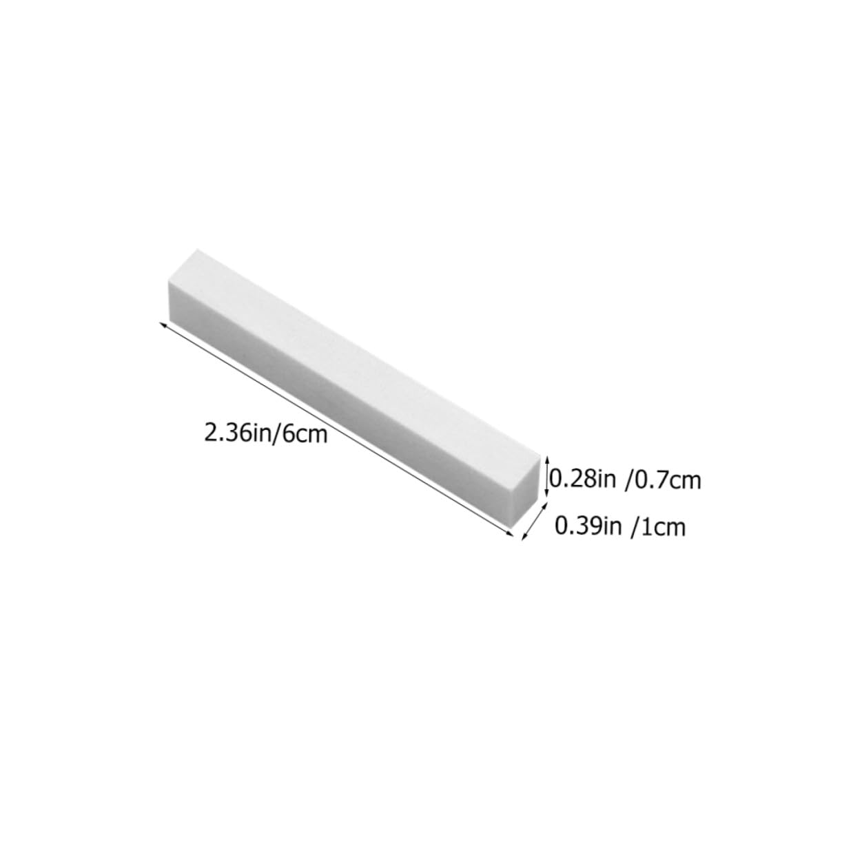 Gitarrensattel aus Knochen 10 Stück Weiß 60x10x7mm Gitarrensteg aus Knochen für Akustikgitarre und E-bass Sorgt für Stabile Saitenauflage und Verbesserten Klang