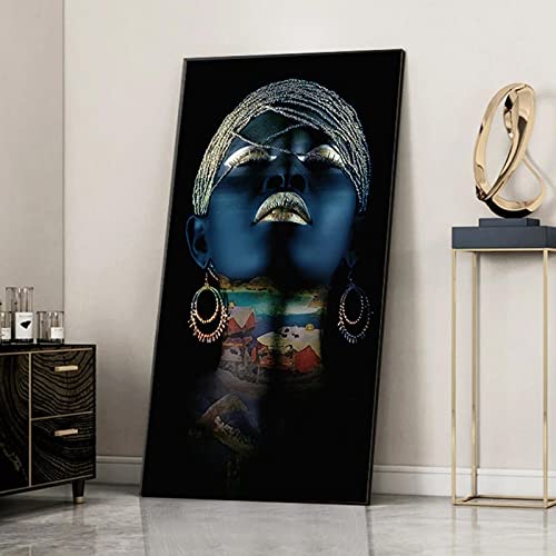 Peinture sur toile abstraite femme pour sublimer la décoration murale d'un salon moderne